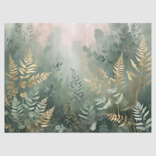 Misty Forest Elegance tissue paper Seidenpapier (Vorderseite)