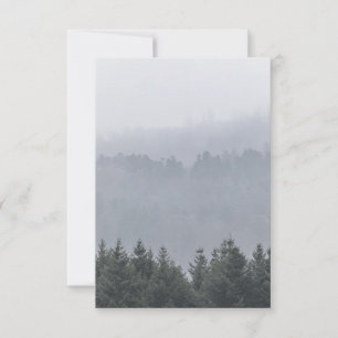 Misty Forest Nature Foto Karte
