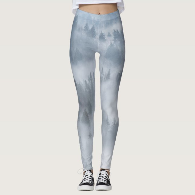 Misty Forest Scene Leggings (Vorderseite)