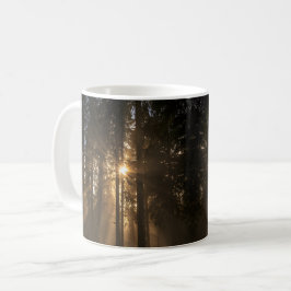 Misty Forest Sunrise Kaffeetasse