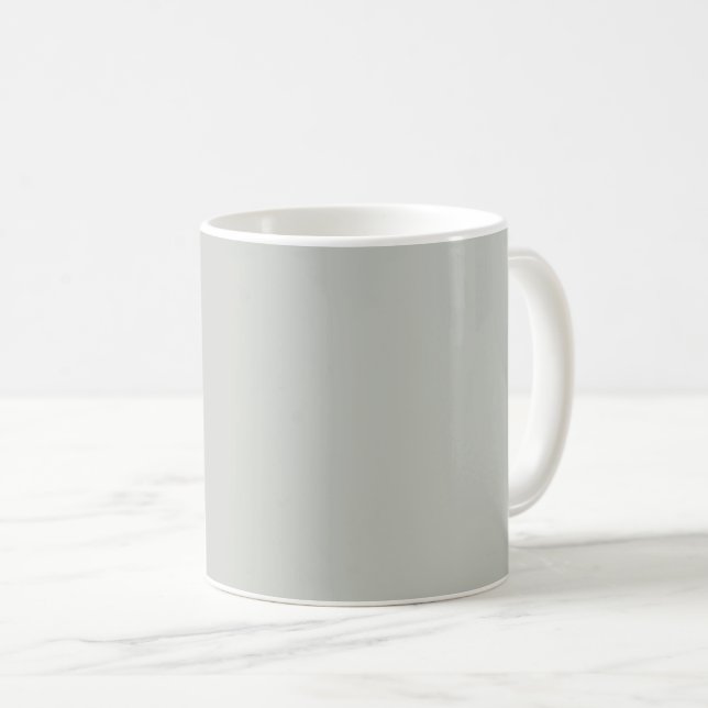 Misty Gray Green Solid Color Kaffeetasse (VorderseiteRechts)