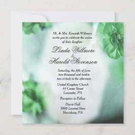 Misty Green Floral Wedding Einladungen