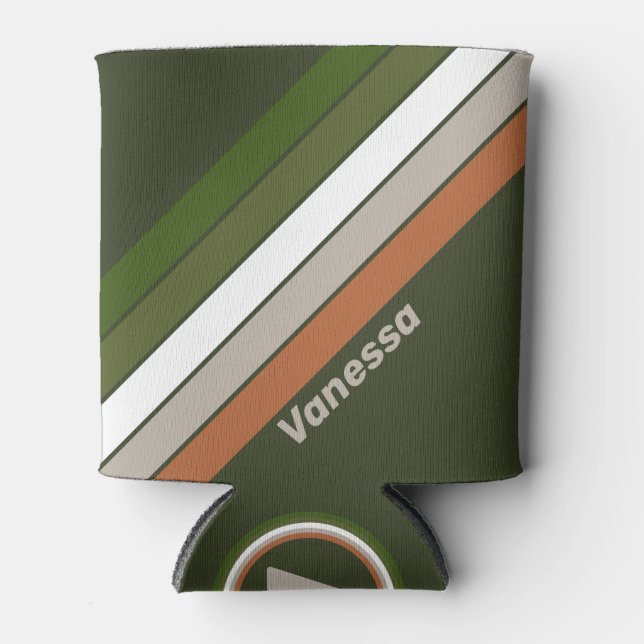 Misty Grove Streifen mit Namen Dosenkühler (Vorderseite)