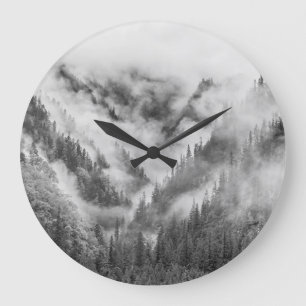 Misty Jiuzhaigou: China des UNESCO-Welterbes. Große Wanduhr