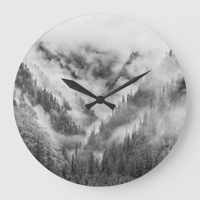 Misty Jiuzhaigou: China des UNESCO-Welterbes. Große Wanduhr (Vorderseite)