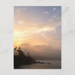 Misty Laguna Beach Sunrise Postcard Postkarte