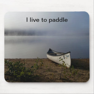 Misty Lake Canoe Mousepad