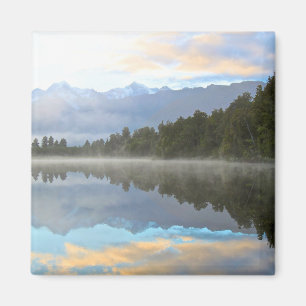 Misty Lake Trees Reflection Ruhige Lage Foto Magnet