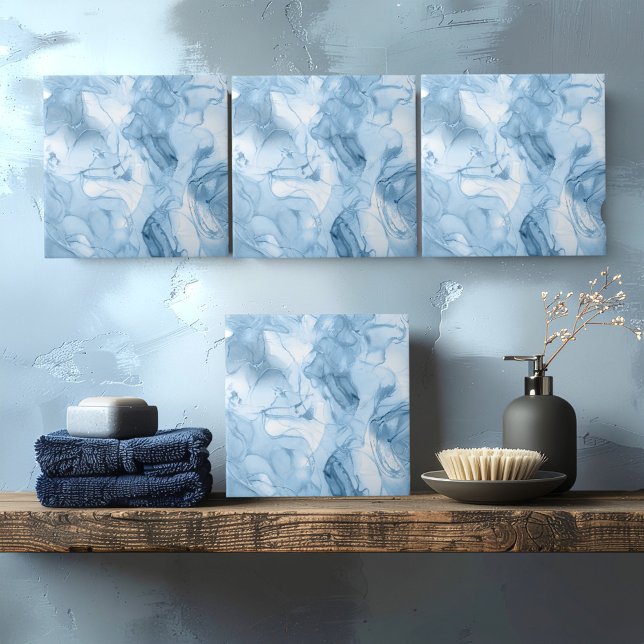 Misty Marble Abstract Pattern Light Blue ID705c Fliese (Von Creator hochgeladen)