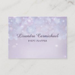 Misty Mauve Bokeh Event Planner Business Cards Visitenkarte