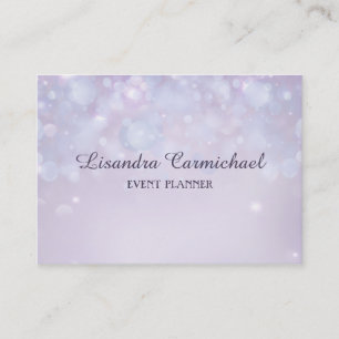Misty Mauve Bokeh Event Planner Business Cards Visitenkarte