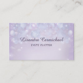 Misty Mauve Bokeh Event Planner Business Cards Visitenkarte