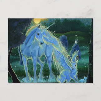 "Misty Midsommers Morning" Unicorn Postkarte