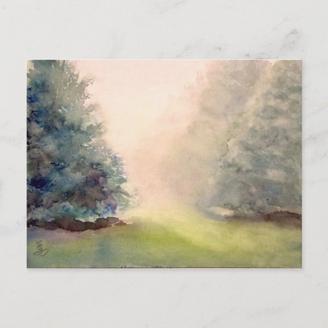 MISTY MORNING -2 POSTKARTE (Vorderseite)