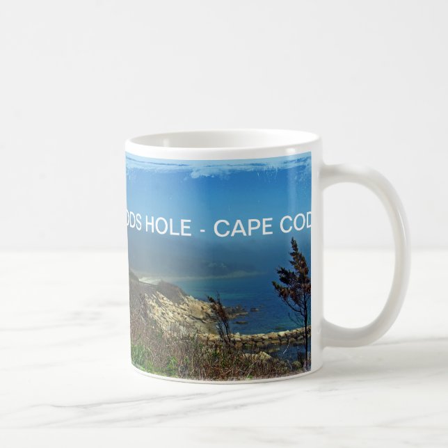 Misty Morning an Nobska Point - Cape Cod MA Tasse (Rechts)