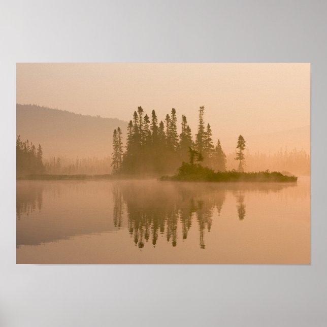 Misty Morning on East Inlet, Pittsburg, New Poster (Vorne)