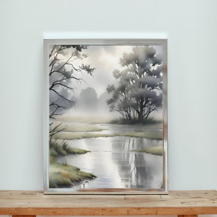 Misty Morning River Fotodruck