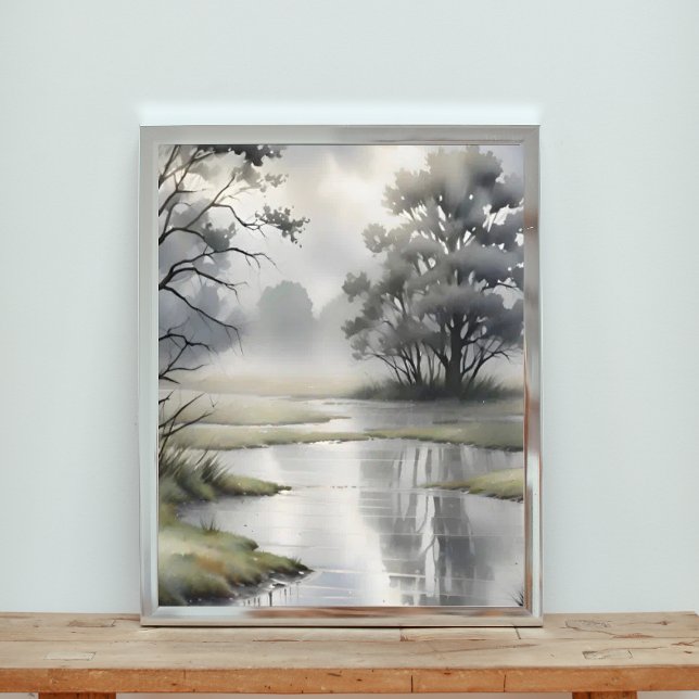 Misty Morning River Fotodruck (Von Creator hochgeladen)