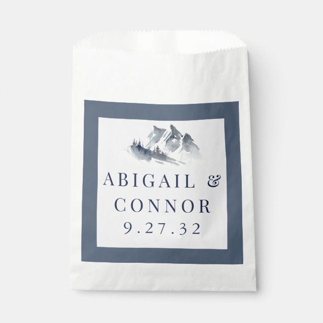 Misty Mountain Blue Gray Geschenktütchen (Vorderseite)