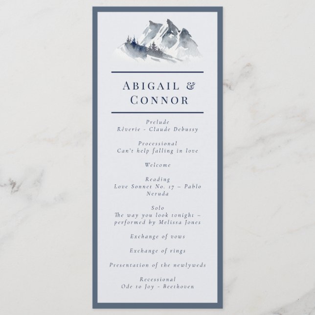 Misty Mountain Blue Gray Programm (Vorderseite)