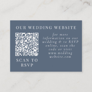 Misty Mountain Blue Gray White Web QR Begleitkarte