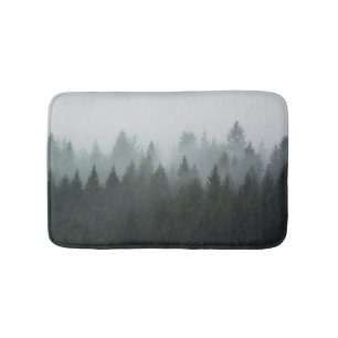 Misty Mountain Forest Autumn Fog Badematte