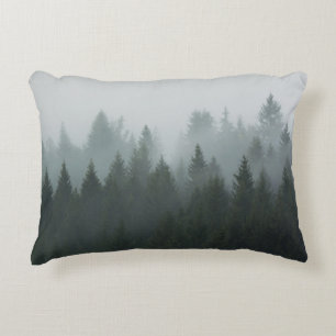 Misty Mountain Forest Autumn Fog Dekokissen