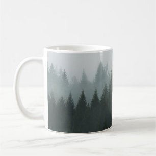 Misty Mountain Forest Autumn Fog Kaffeetasse