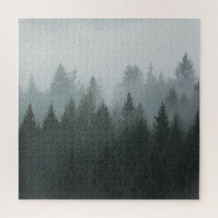 Misty Mountain Forest Autumn Fog Puzzle