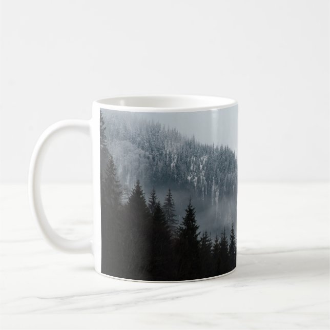 Misty Mountain Forest: Landschaftliche Landschafts Kaffeetasse (Links)