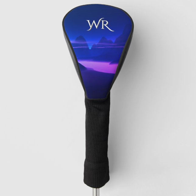 Misty Mountain Lila Monogram Golf Headcover (Vorderseite)