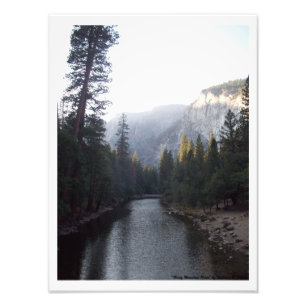 "Misty Mountain River" Yosemite Valley Foto Print