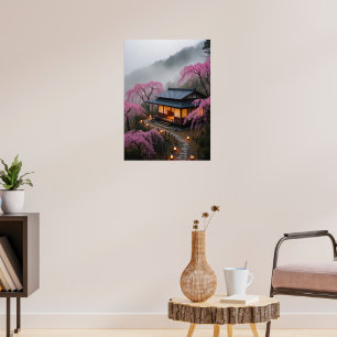 Misty Mountain Teahouse - Bezaubernde japanische M Poster