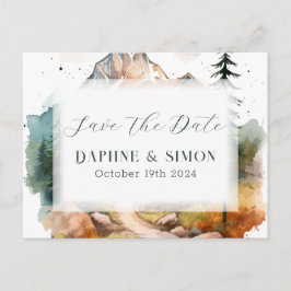 Misty Mountain Wedding Ankündigungspostkarte