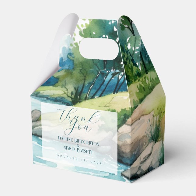 Misty Mountain Wedding Geschenkschachtel (Vorderseite)