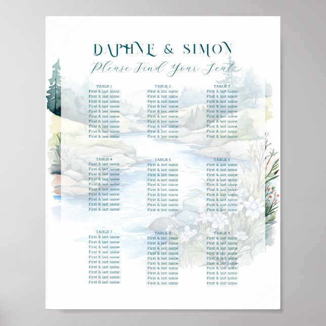 Misty Mountain Wedding Poster (Vorne)