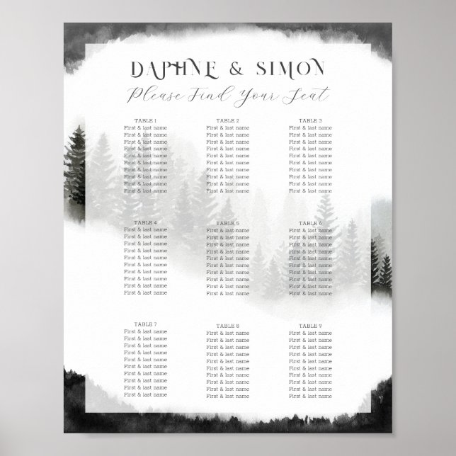 Misty Mountain Wedding Poster (Vorne)