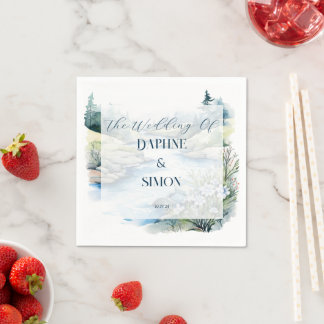 Misty Mountain Wedding Serviette