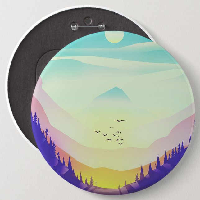 Misty Mountains Button (Vorne & Hinten)