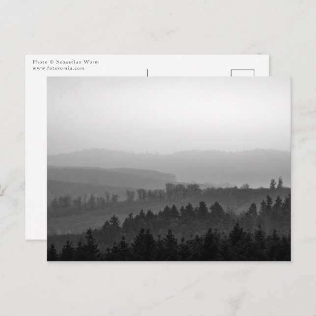 Misty Mountains Landschaftliches Foto Postkarte (Vorne/Hinten)