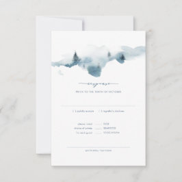 Misty Mountains Wedding RSVP+MEAL Response Einladung