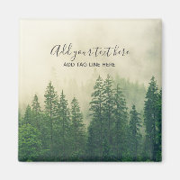 Misty Pine Forest Trees Custom Keepake