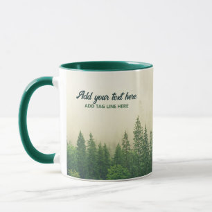 Misty Pine Forest Trees Custom Keepake Tasse