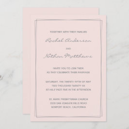 Misty Rose Blush Pink Hochzeitseinladungen