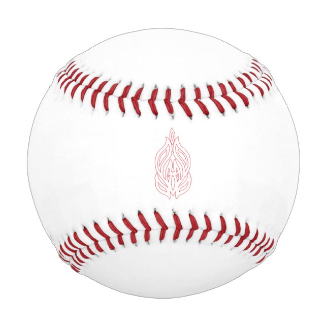Misty Rose, flush Mahogany, dekoratives Design Baseball (Vorderseite)