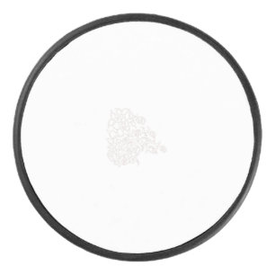 Misty Rose, flush Mahogany, dekoratives Design Eishockey Puck