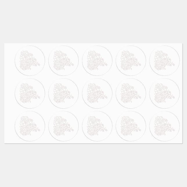 Misty Rose, flush Mahogany, dekoratives Design Etiketten (Blatt)