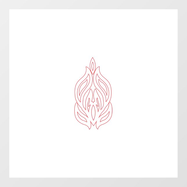 Misty Rose, flush Mahogany, dekoratives Design Fensteraufkleber (Blatt)