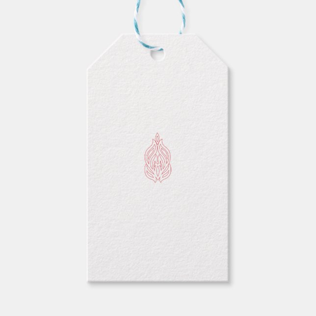 Misty Rose, flush Mahogany, dekoratives Design Geschenkanhänger (Vorderseite)