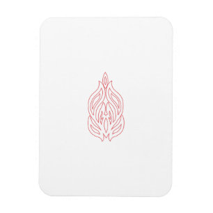 Misty Rose, flush Mahogany, dekoratives Design Magnet